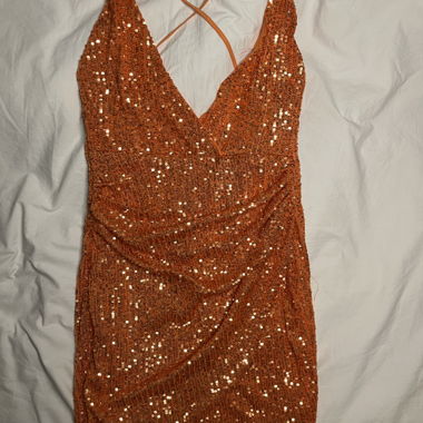 Abito da festa Orange Paillettes