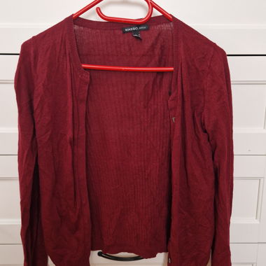 Cardigan Mango Basics bordeaux