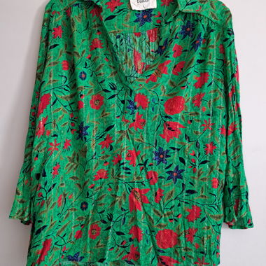 Chemise fleurie ba&sh verte