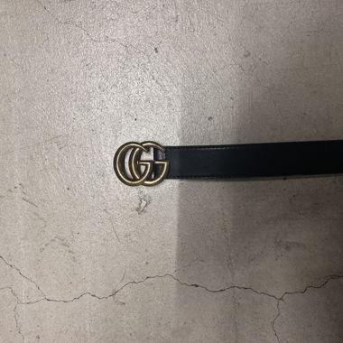 Ceinture en cuir Gucci GG vintage noire ; 96 cm