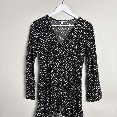 Robe portefeuille à pois