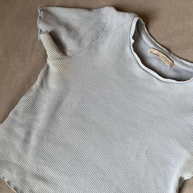 crop top bleu