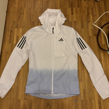 white adidas running jacket