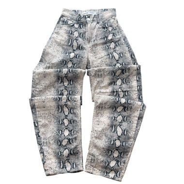 Snake-print Jeans