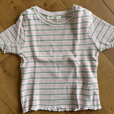 gestreiftes cropped T-Shirt