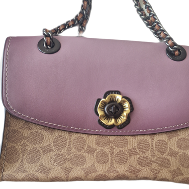 coach flower lock bag