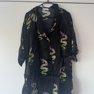 Bershka Snake Print Shirt Dress