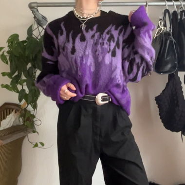 cozy The Ragged Priest sweater | purple flaims