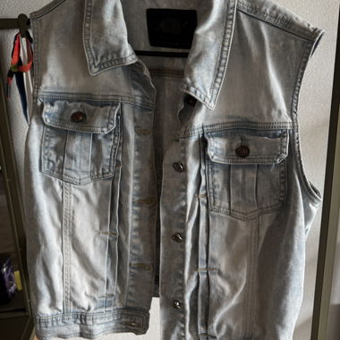 Gilet in jeans chiaro