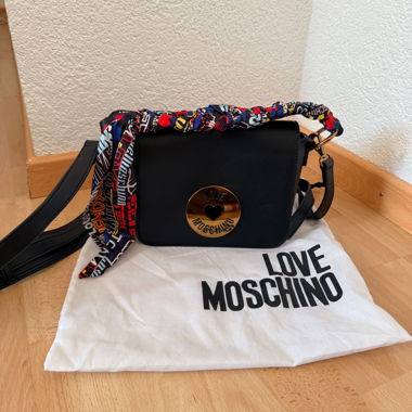 Borsa a tracolla nera Love Moschino
