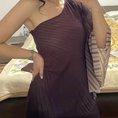 Lilac One-Shoulder Blouse