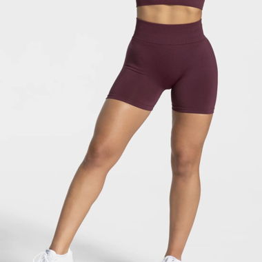 Teveo Statement Shorts Scrunch Aubergine