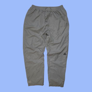 Grey Nylon Track Pants with straps