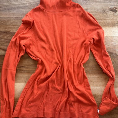 Orange Turtleneck Sweater