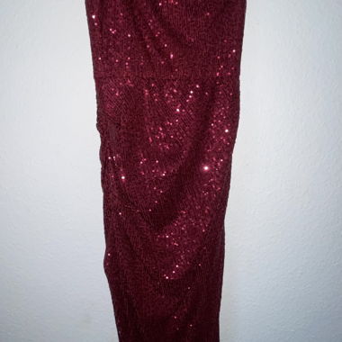 Abito lungo viola glitter