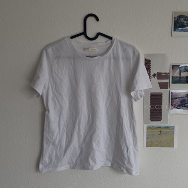 White short-sleeve PALMERS T-shirt, crew neck