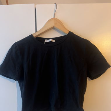 T-shirt crop top noir 