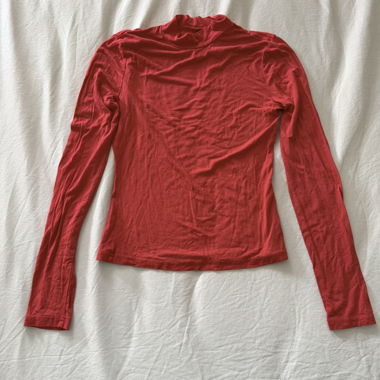 Red long-sleeve shirt