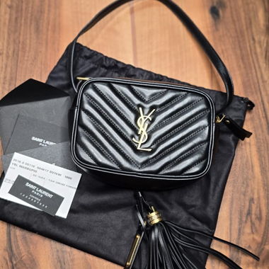 Saint Laurent schwarze Gürteltasche 
