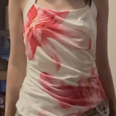 Halterneck-Top mit Blumenprint y2k sommer 