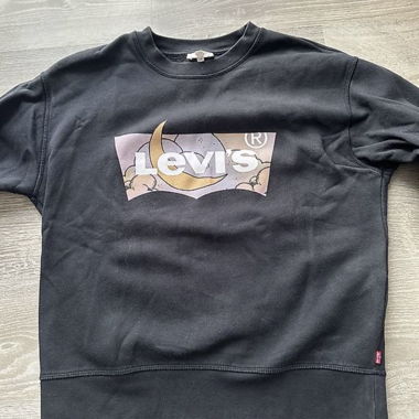 Felpa nera Levi's logo S