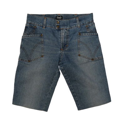 Dolce & Gabbana DIY Raw-Hem Denim Shorts