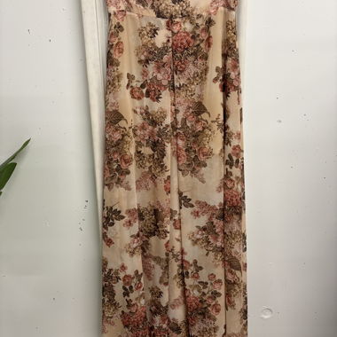Gonna lunga Mya Maxirock 36 beige fiori oro beachwear