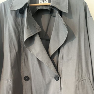 Beautiful grey oversize trench - S