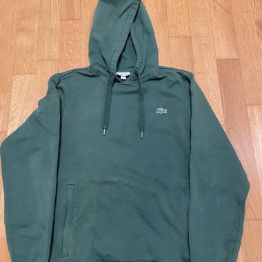 Felpa Lacoste verde con cappuccio