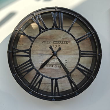 Industrial-style wall clock