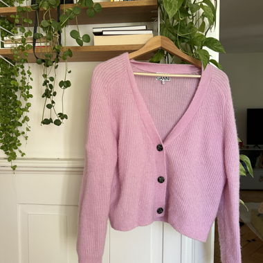 Ganni Pink Alpaca Cardigan Gr. S