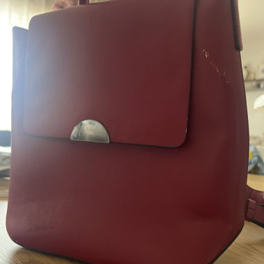 Sac à dos cuire rouge 