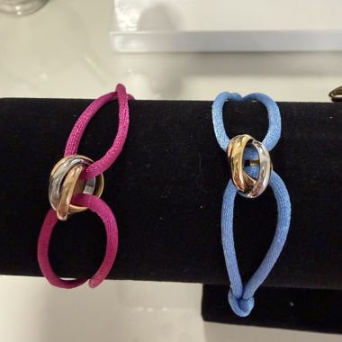 Colorful bracelets with ring