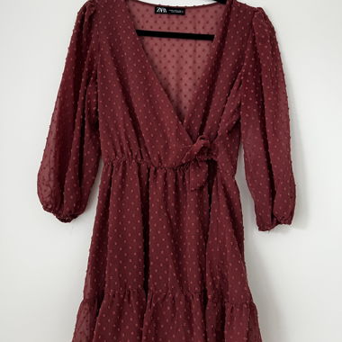 Burgundy Zara short dress