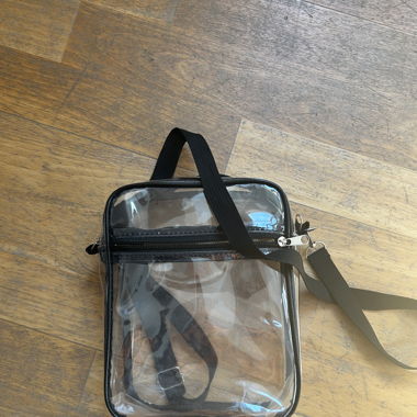 Clear, black concert bag A4 