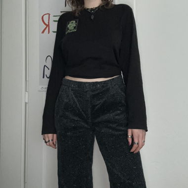 dark green corduroy pants