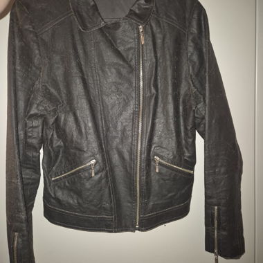 Veste en cuir de liège vegan noire