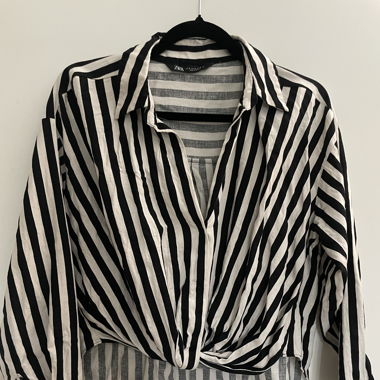 Zara striped linen shirt