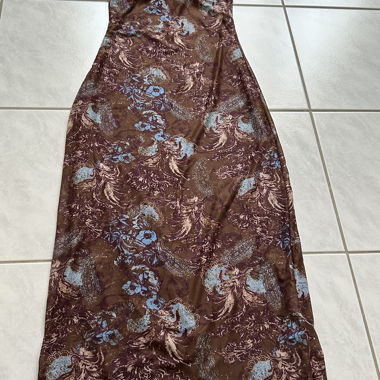 Brown maxi dress with spaghetti straps