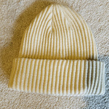 Pieces beanie off white, one size