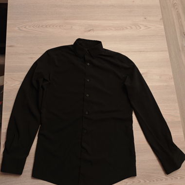 Camicia nera elegante manica lunga Consegna GRATUITA