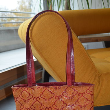Retro Leder Tasche (handbemalt)