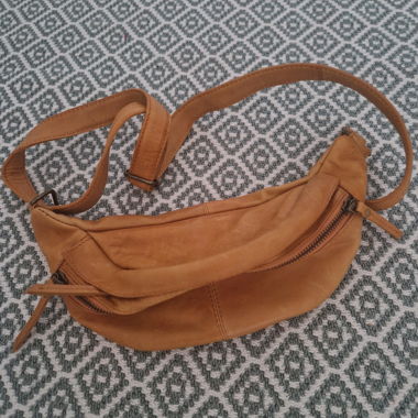 Sac à dos en cuir brun