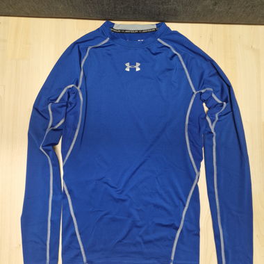 Under Armour baselayer manica lunga blu