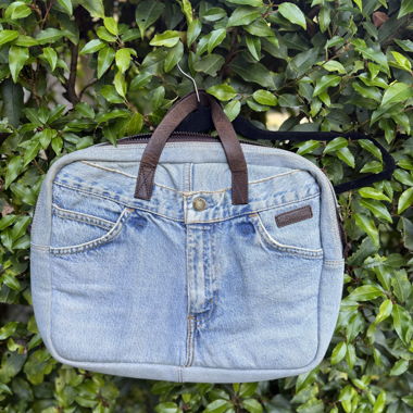 Porte pc en jeans 