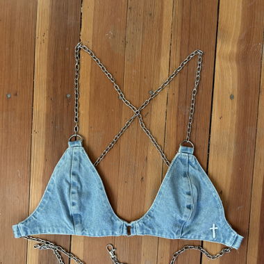 Denim bralette