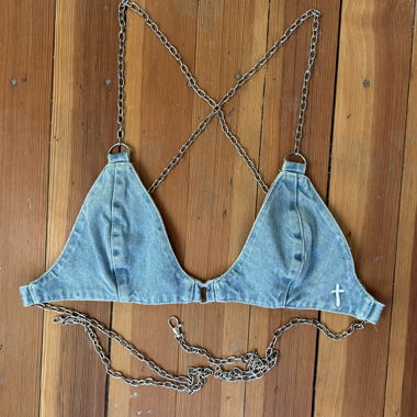 Denim bralette