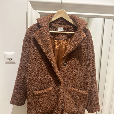 Teddymantel Kaffe Rostbraun