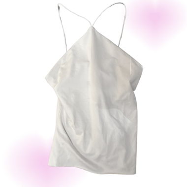 White Satin Top XS