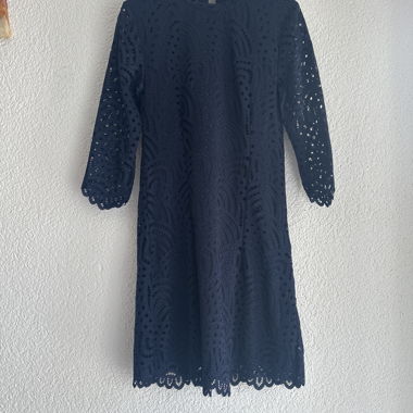 Abito in pizzo blu scuro